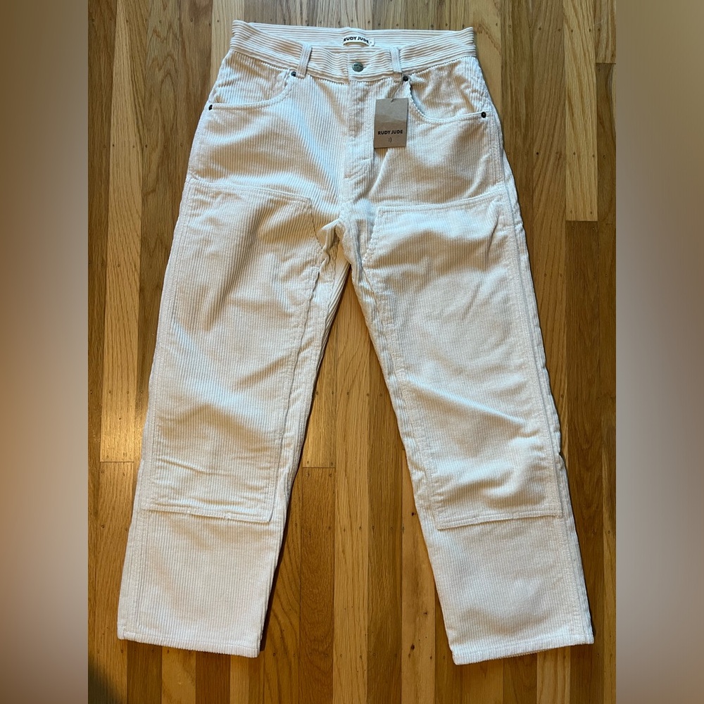 Rudy Jude NWT adult utility corduroy pants in natural, size 3